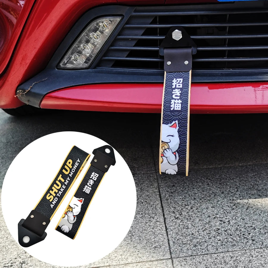 Lucky Cat Decorative Tow Strap