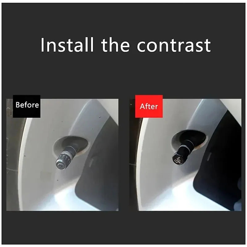 4-Piece Aluminum-Alloy Tire Valve Cap Set