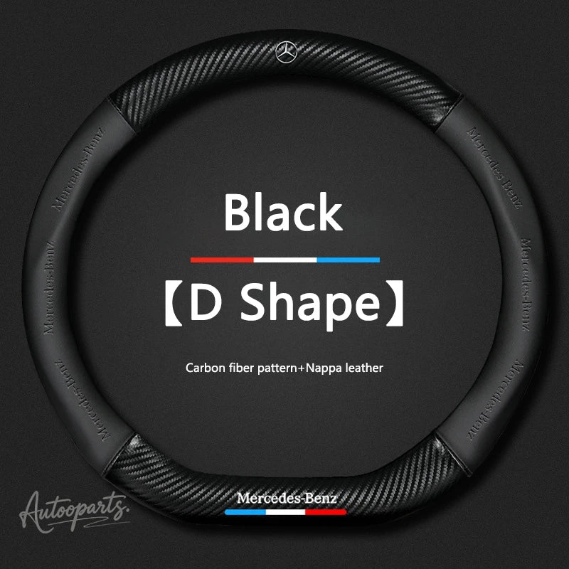 Carbon-Fiber-Style Steering Wheel Cover – Select Mercedes-Benz Models
