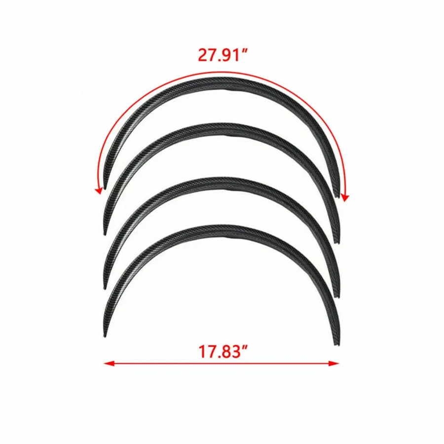 Universal Rubber Fender Flare Extensions – 4 Pieces