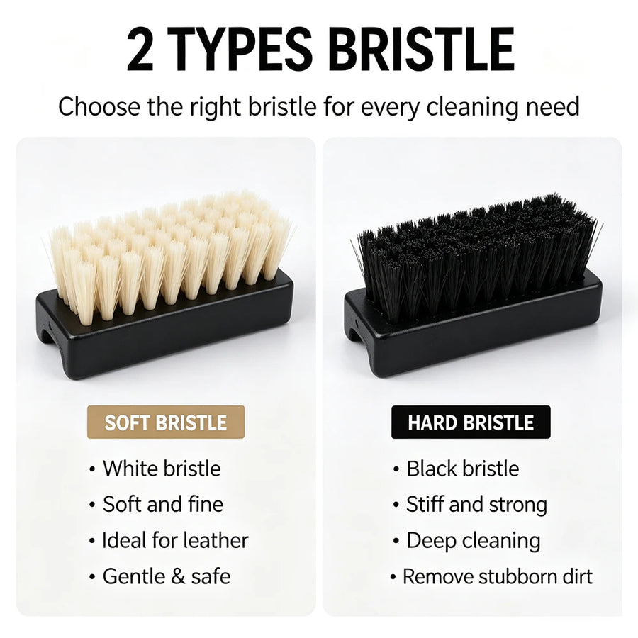 Car Interior Cleaning Brushes, Soft & Stiff Bristle Options