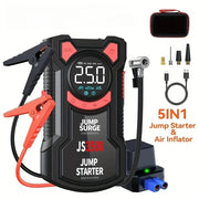 12V Car Jump Starter with Air Compressor, Power Bank and Flashlight
