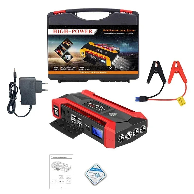 12V Car Jump Starter with 12,000mAh Power Bank