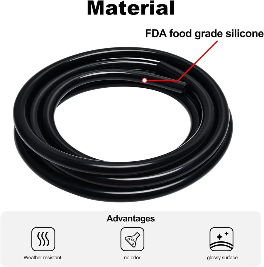 Silicone Vacuum Hose 10FT Automotive Vacuum Windshield Washer Line Universal