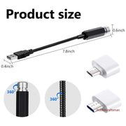 Mini USB LED Starry-sky Projector for Car Roof and Room