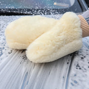 Double-Sided Wool Car Wash Mitt, 28 x 22 cm