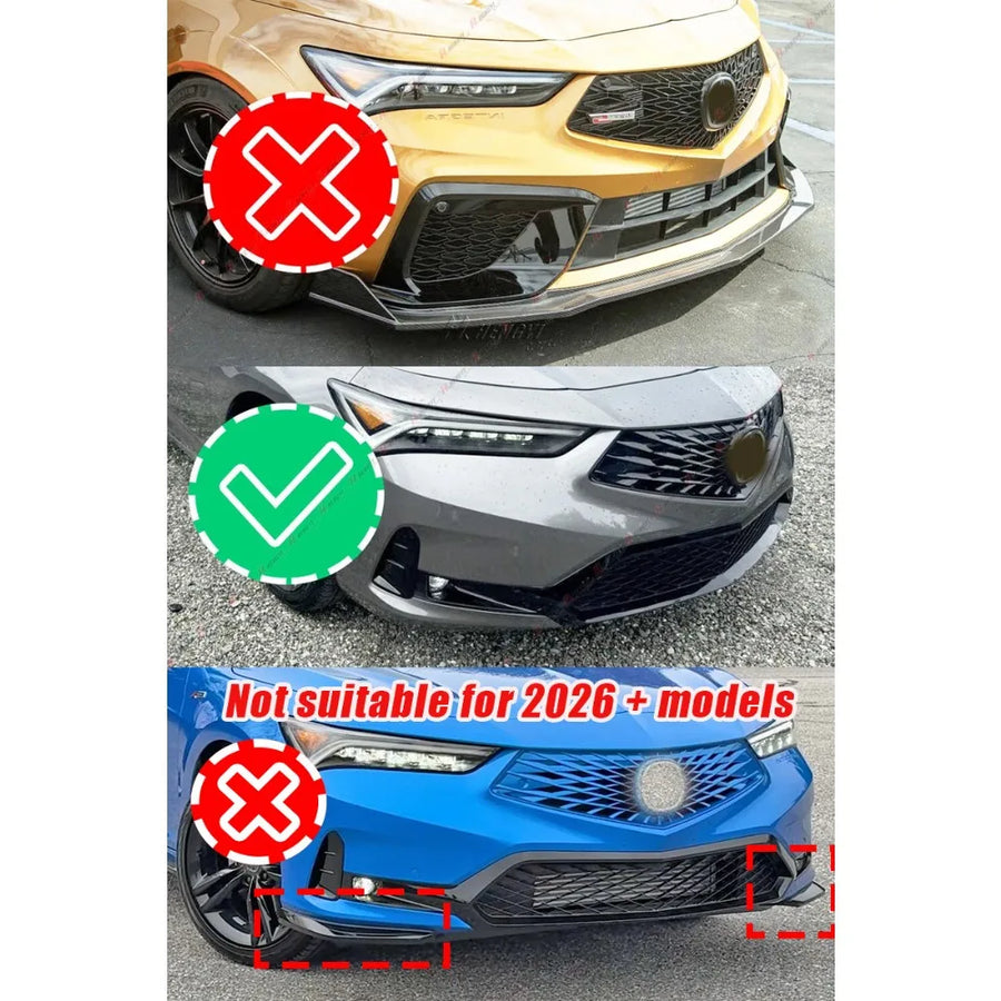 TR-Style Gloss Black Front Lip & Side Skirt Kit for 2023–2025 Acura Integra