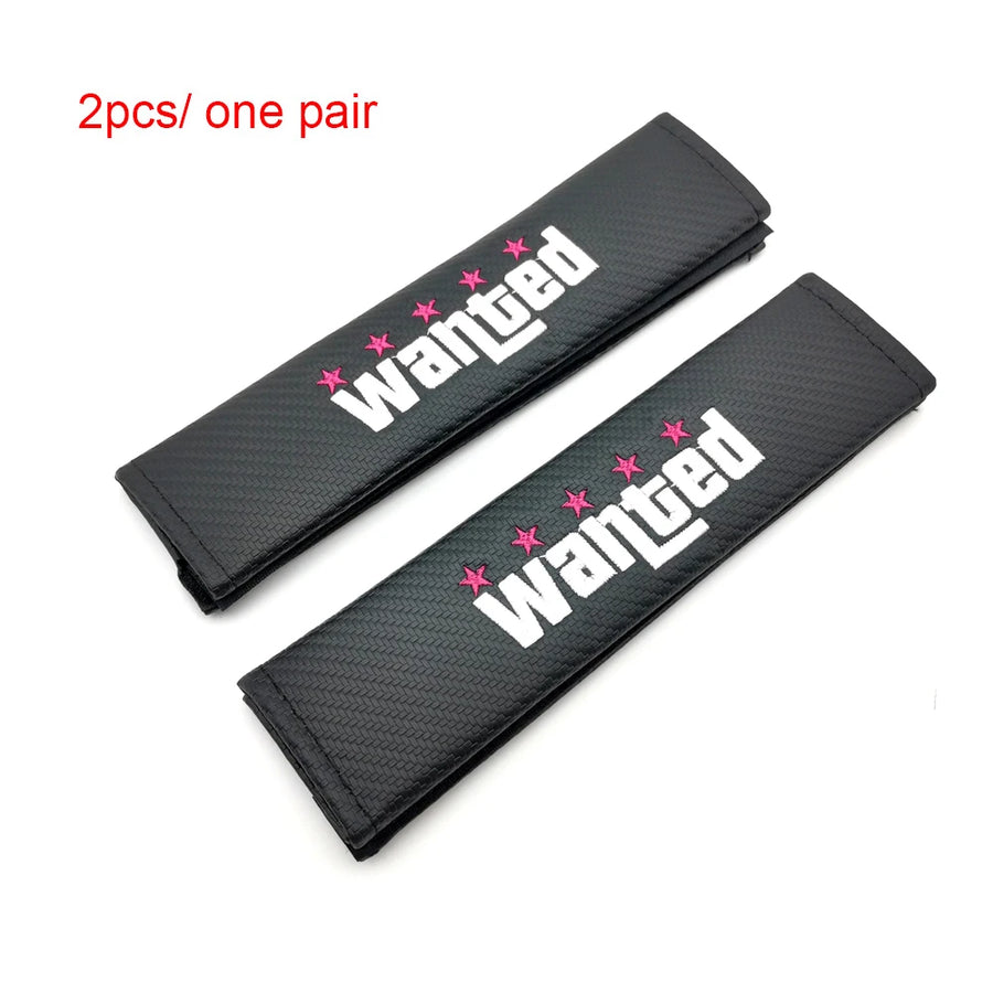 5-Star JDM Leather Seat Belt Shoulder Pads - Pair