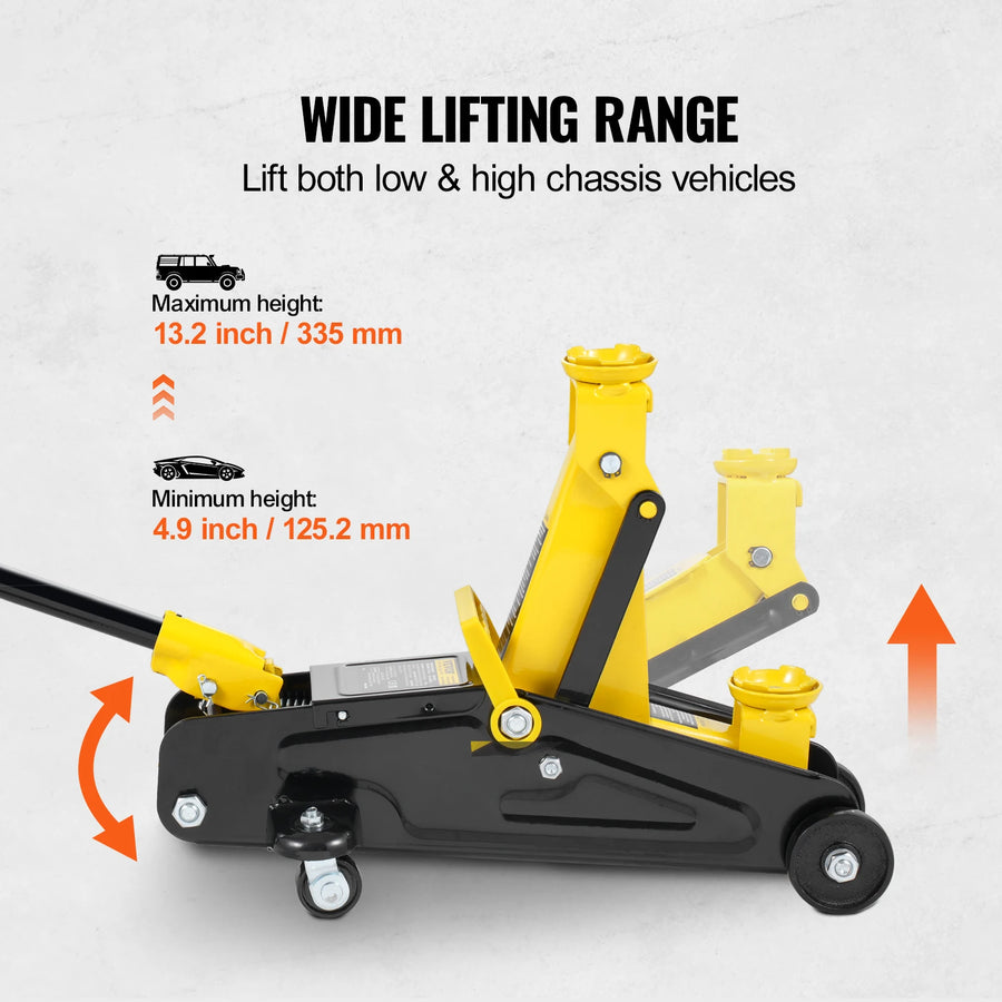 2-Ton Low-Profile Hydraulic Floor Jack with Quick-Lift Pump