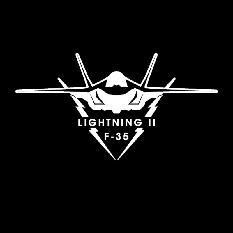F-35 Fighter Reflective Car Window Decal