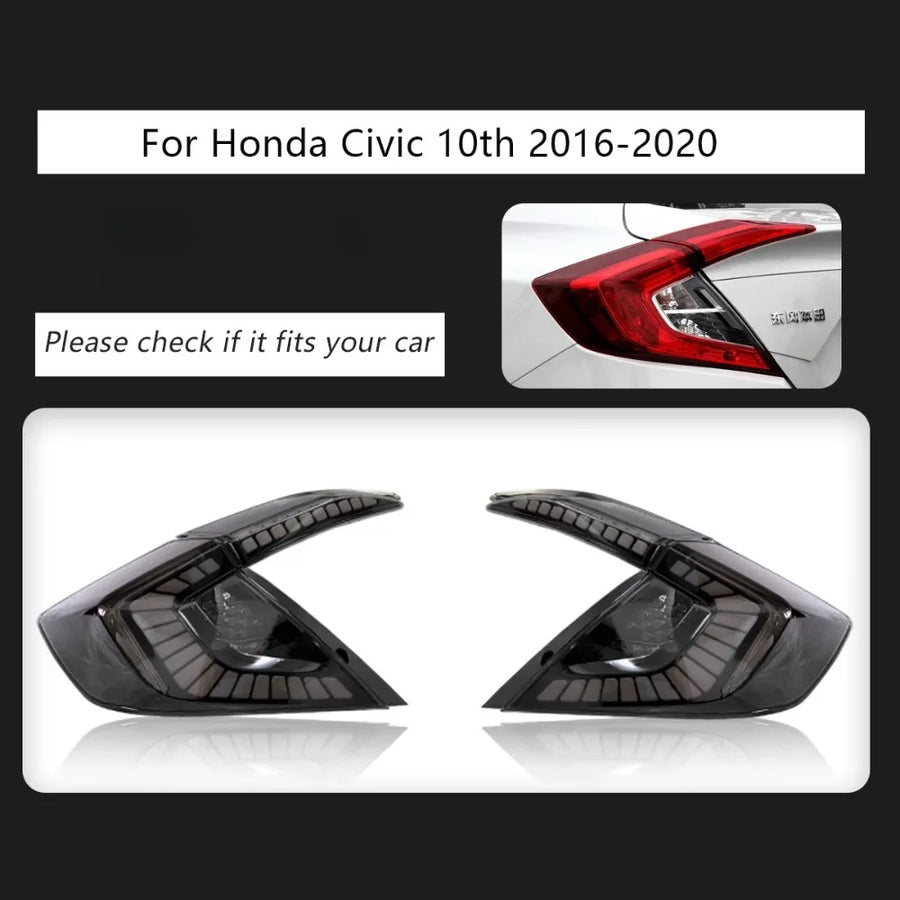 LED Tail Light Assembly Set for 2016–2020 Honda Civic