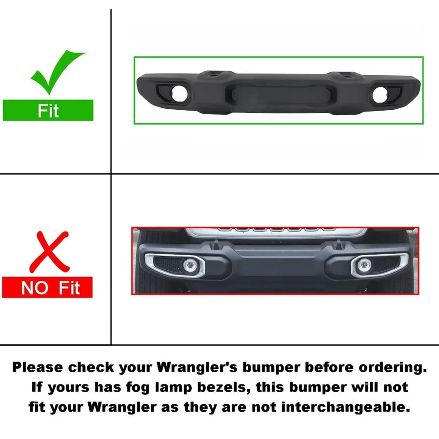 Front Bumper Assembly for 2018–2026 Jeep Wrangler