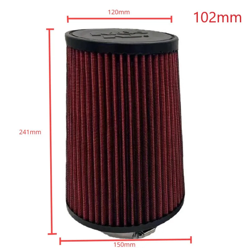 Intake Air Filter for K and N Universal High Flow Cone 102 89 76 70 63.5 60MM KN Tapered Mushroom Head
