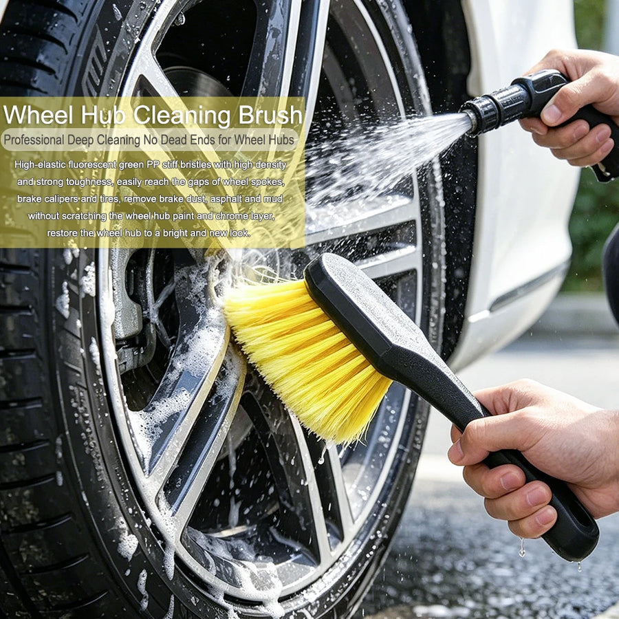 PP-Bristle Wheel & Tire Scrub Brush