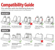 9-Piece Universal Car Seat Cover Set – Multiple Black Designs