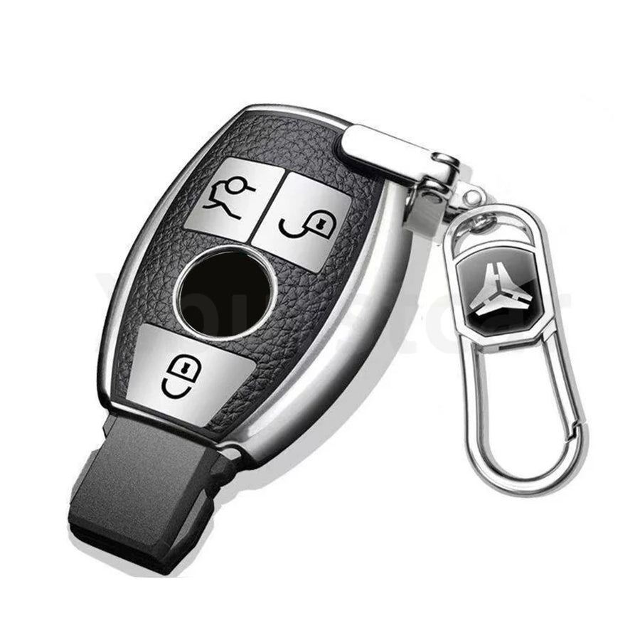Leather TPU Car Key Case Cover for Mercedes-Benz
