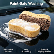 Dual-Sided Chenille & Sponge Car Wash Pads - 2 or 5 Pack