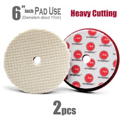 Wool Polishing Pads, 5- & 6-Inch Options, 2-Pack