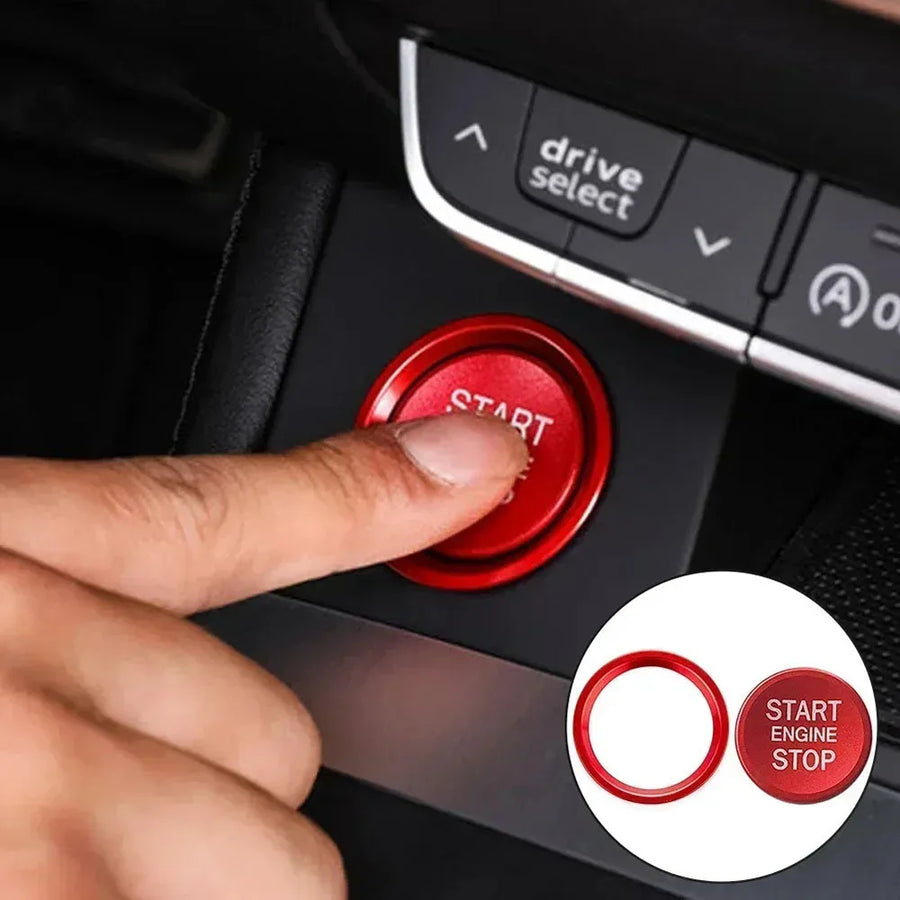 Car Start Engine Button Start/Stop Key Ring Cover Anti Slip Ignition Stickers for Audi Q5 Q7