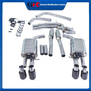 304 Stainless Steel Valved Cat-Back Exhaust System for Audi A6 A7 A6 A7 2009-2018