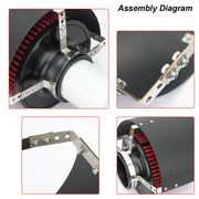 Universal High-Flow Cold Air Intake Filter with Stainless Steel Heat Shield