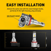 2-Piece H11/H16 LED Headlight Bulb – 6500K/3000K, CANBUS
