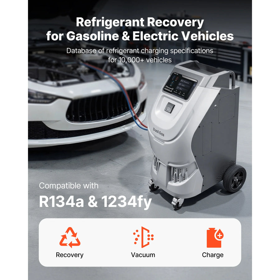 Automatic R-134a / R-1234yf A/C Service Machine – 10 in
