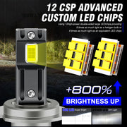 2-Piece H1/H4/H7/H11/9005/9006 LED Headlight Bulb – 6000K, CANBUS