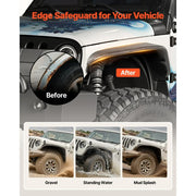 Tubular Fender Flare Set for 2007–2018 Jeep Wrangler JK