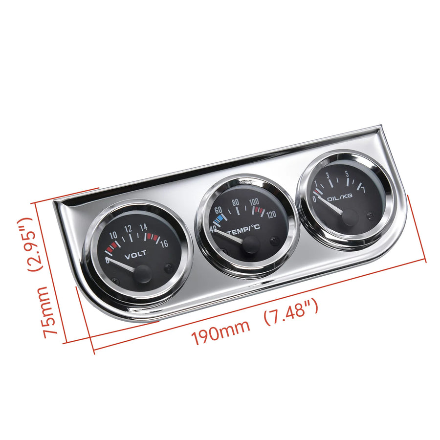 52mm Oil Pressure, Water Temperature, Oil Temperature and More Automotive Gauge