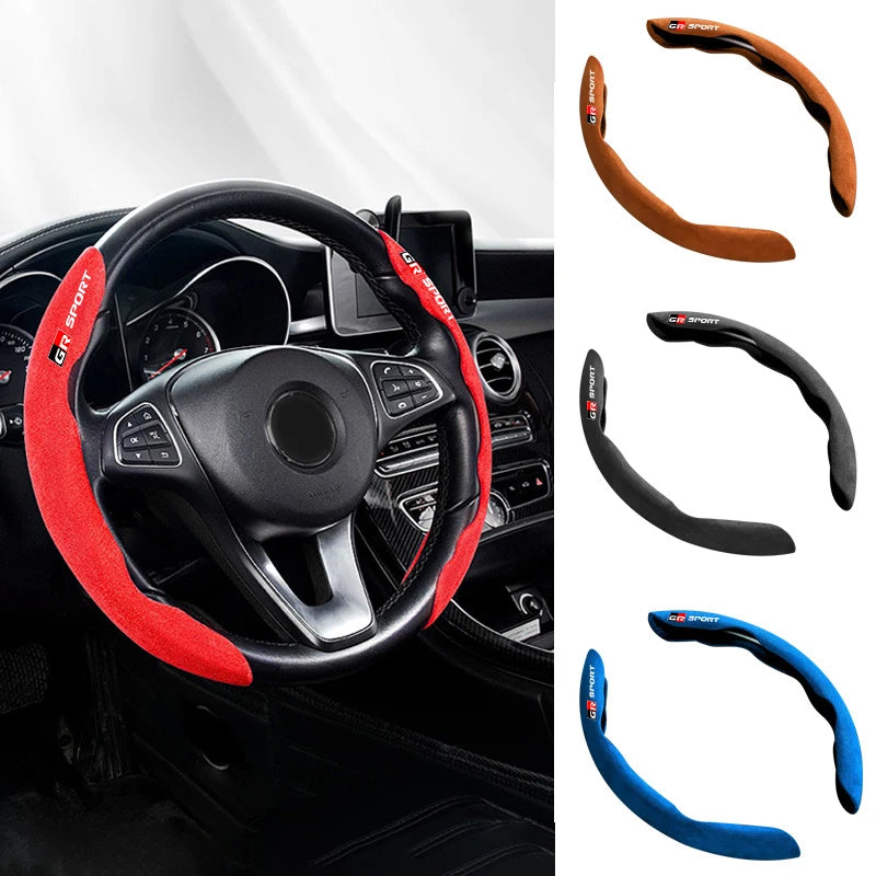 Non-Slip GR Sport-Style Steering Wheel Cover for Toyota Vehicles