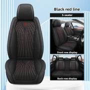 Luxury 3D Stitched Nappa Leather Car Seat Covers 5 Seats Laser Perforated Breathable Easy Fit