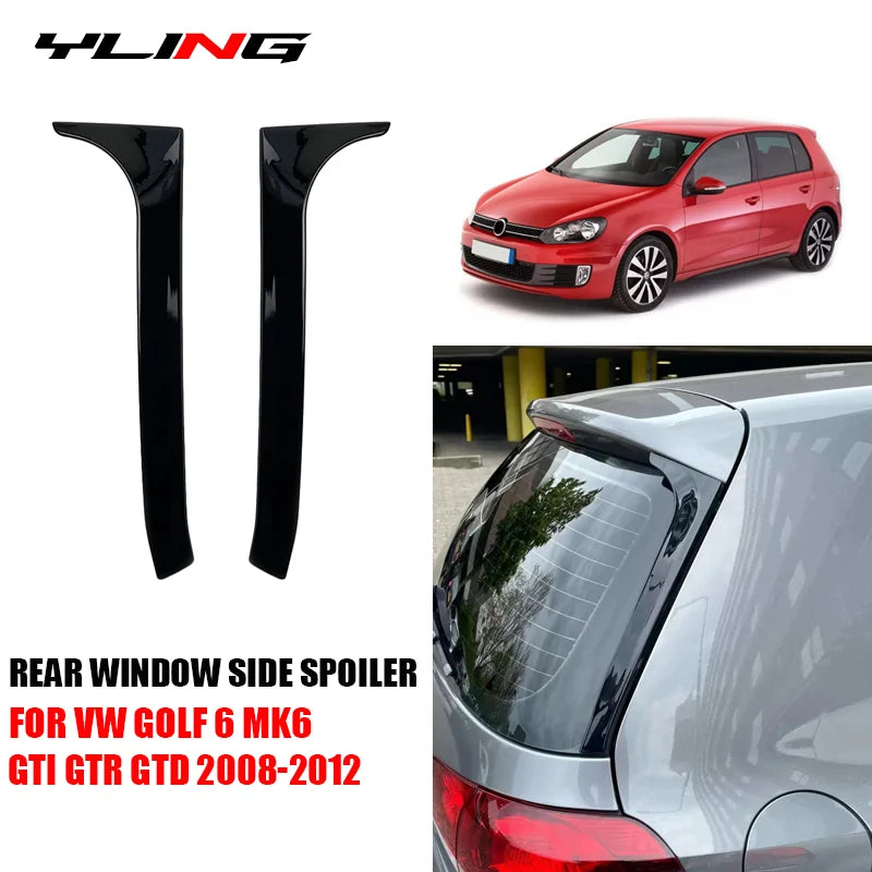 Rear Window Spoiler Canards for Volkswagen Golf MK6 2008-2012