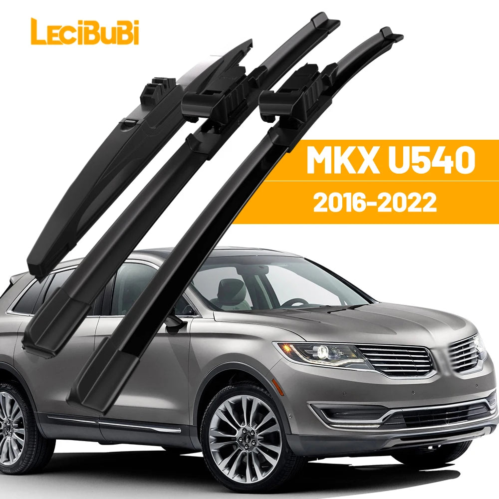 Front & Rear Windshield Wiper Blade Set for Lincoln MKX 2016-2022