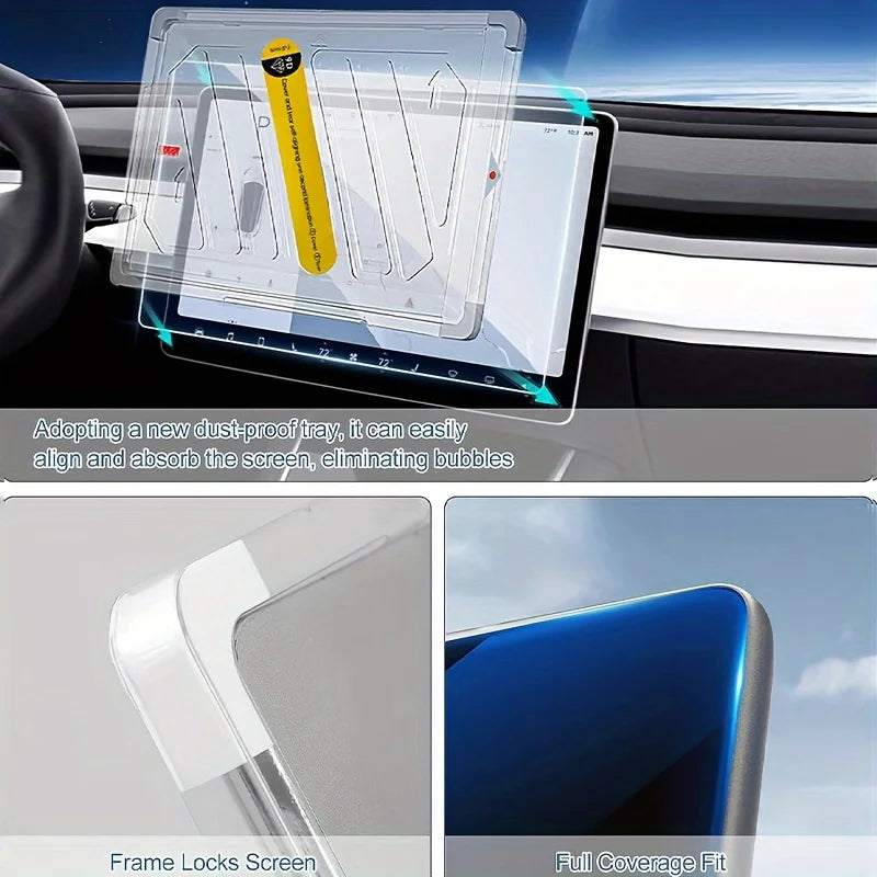 Center Touchscreen Tempered-Glass Screen Protector for Tesla Model 3/Y Highland and Juniper