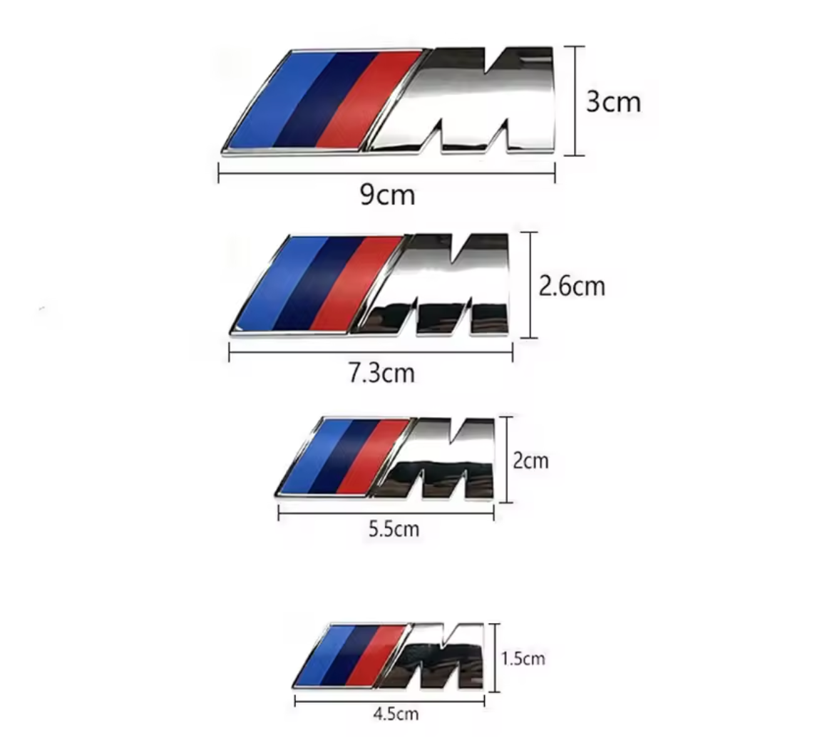 BMW M Fender / Rear Trunk Emblem Badge Sticker– 4 Sizes