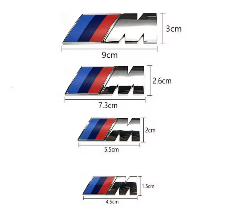 BMW M Fender / Rear Trunk Emblem Badge Sticker– 4 Sizes