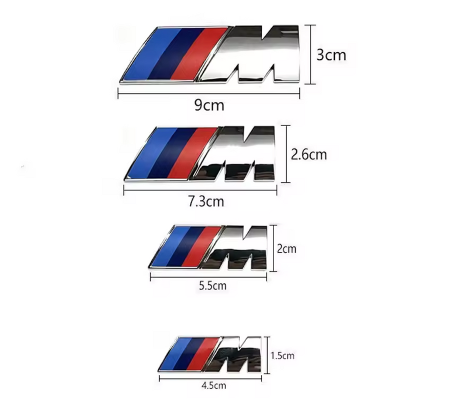 BMW M Fender / Rear Trunk Emblem Badge Sticker– 4 Sizes