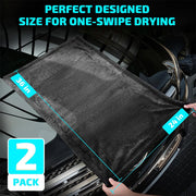 1300 GSM Grey Microfiber Drying Towel, Three Size Options