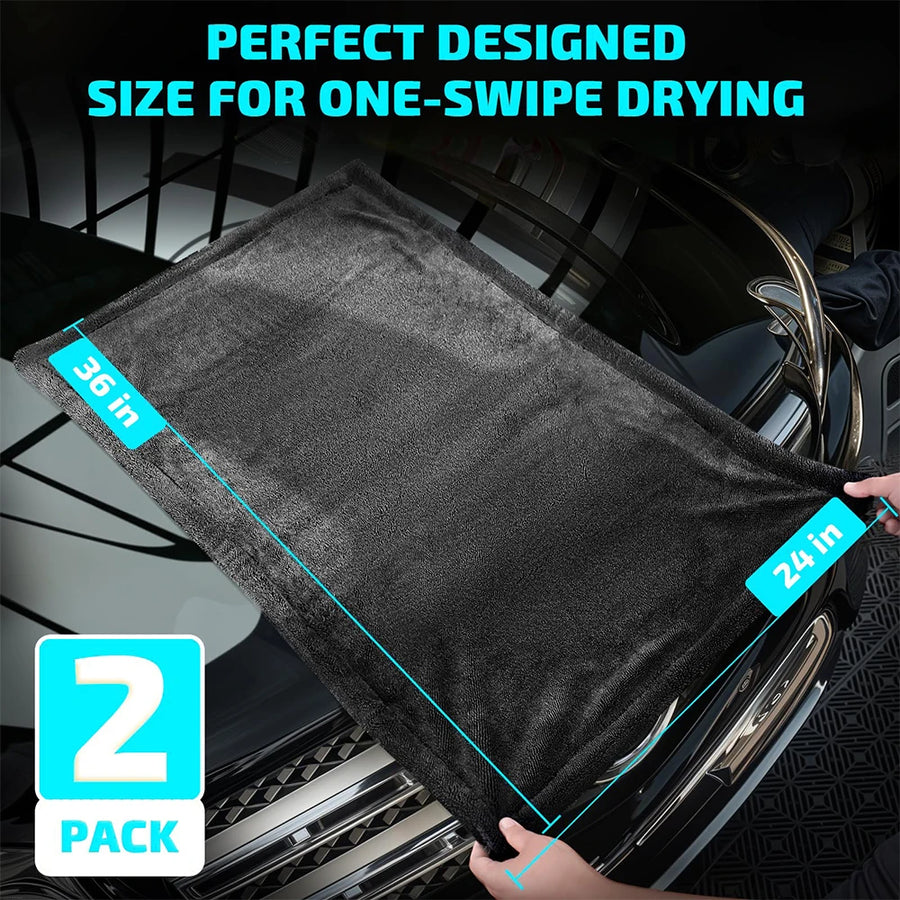 1300 GSM Grey Microfiber Drying Towel, Three Size Options