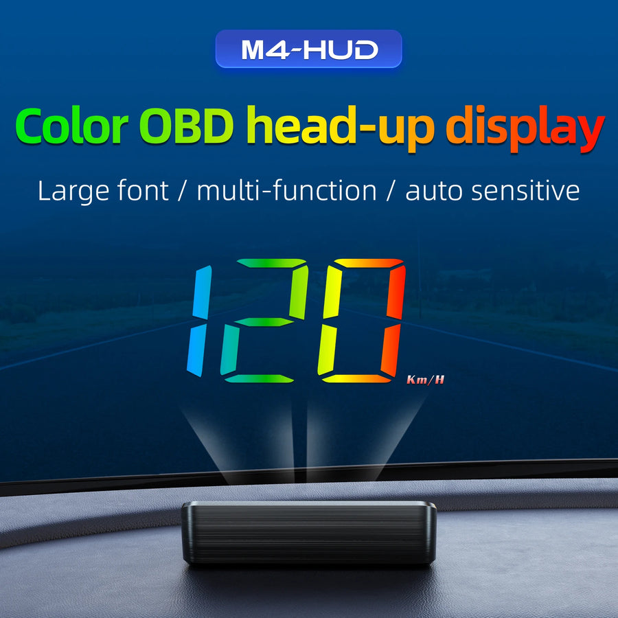 M4 OBD2 Head-Up Display with Speed and RPM Alerts