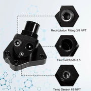 For Honda K20 K24 K24Z K-Series Radiator Black Swivel Neck Thermostat Housing