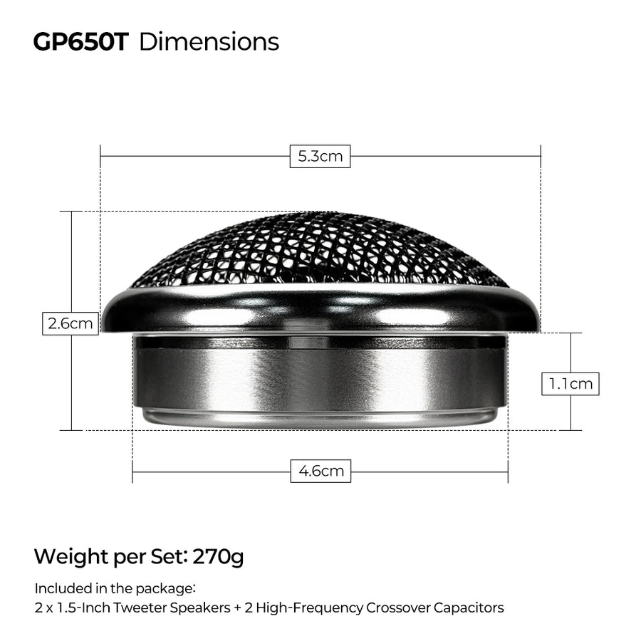 1.5-Inch Silk Dome Car Audio Tweeters