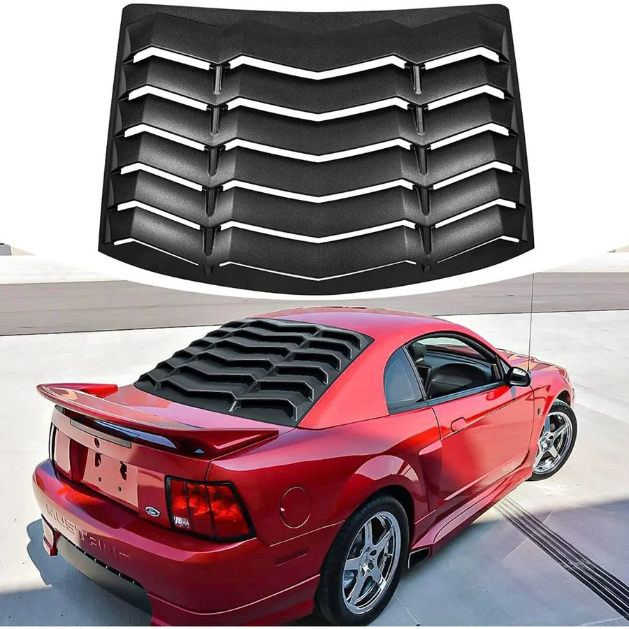 Matte Black Rear Window Louver – 1999–2004 Ford Mustang