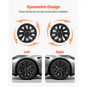 Matte Black Wheel Cover Set – Tesla Model 3/Y 18–20 in