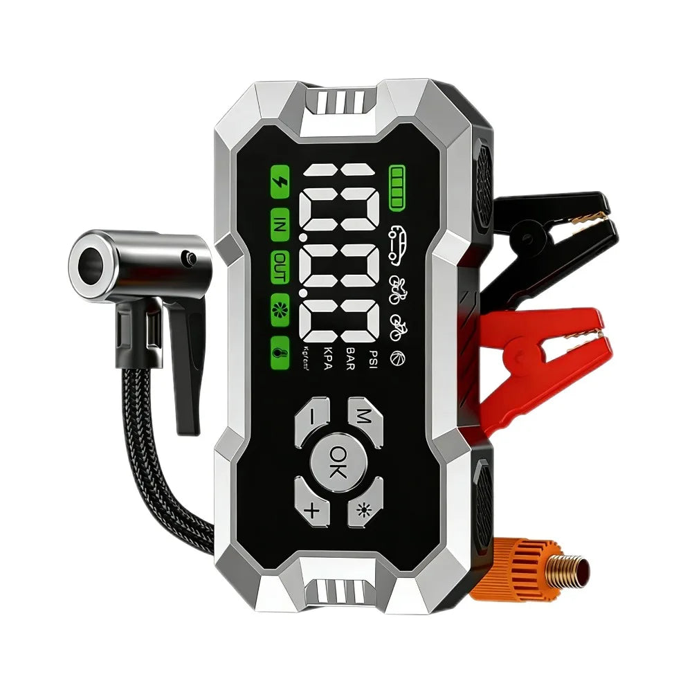 4000A 12V Car Jump Starter and Tire Inflator Power Station