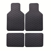 4-Piece Waterproof PU Leather Car Floor Mat Set