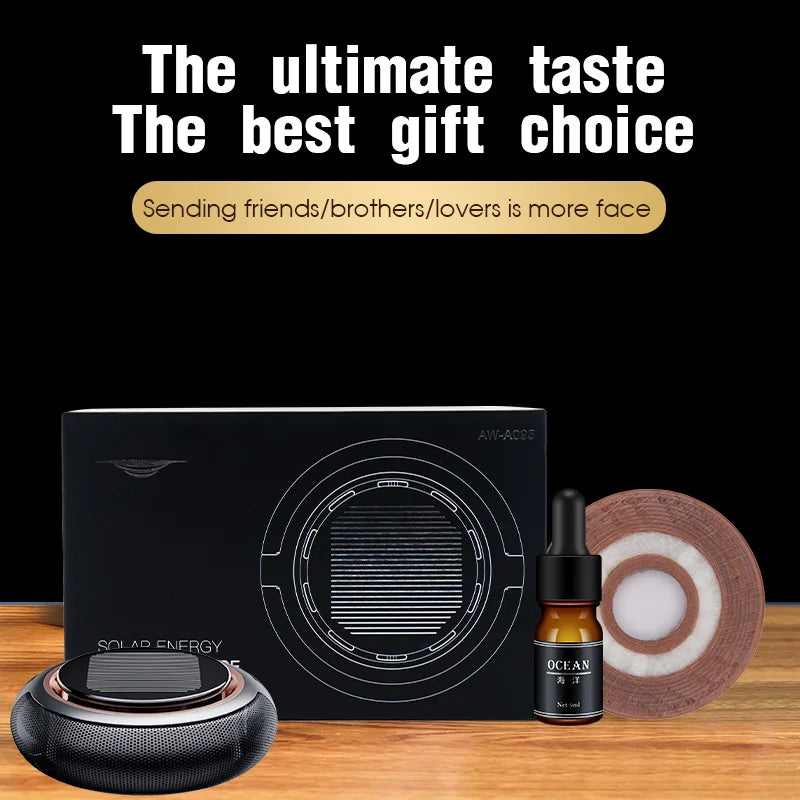 Solar-Powered Rotating Car Aroma Diffuser