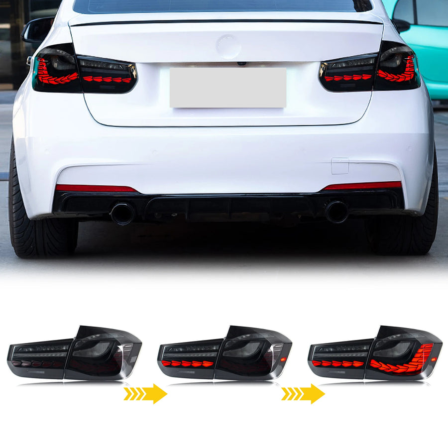 BMW F30/F80 GTS-Style Sequential LED Tail Light Pair – 2013–2018