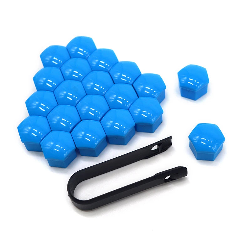 17mm/19mm/21mm 20-Piece Wheel Nut Caps Protection Covers Caps Hub Screw Cover Black Bolt Nut
